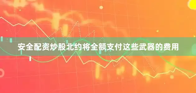 安全配资炒股北约将全额支付这些武器的费用